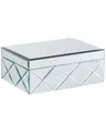 Produktbild: Schmuckkästchen Schmuckaufbewahrung silber Glas Spiegel Optik Gorron