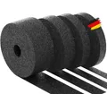 Produktbild: BAUHELD® Terrassenpads auf Rolle 20m x 80mm x 3mm [Made in Germany] Stabile Bautenschutz-Matte aus Gummi-Granulat - Als Unterleg-Platten für Terrassen-Fliesen, WPC Terrassen-Dielen, Stelzlager, Balkon