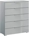 Produktbild: rauch Schubkastenkommode Kommode Sideboard Wäscheschrank Schrank SKAT MERIDIAN (inkl. SOFT-CLOSE-FUNKTION), mit 5 Schubladen mit Glasfront in elegantem Design MADE IN GERMANY