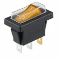 Produktbild: Wippschalter Beleuchtet bei 230V, 15A Geräteschalter mit Wasserdichter Abdeckung