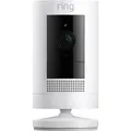 Produktbild: Ring Außenkamera Akku Stick Up Cam Battery WLAN HD Überwachungskamera Weiß