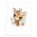 Produktbild: Herding Giraffe Microfaserflausch-Decke, 75x100 cm, 100% Polyester