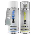 Produktbild: MG PRIME Autolack 2K Spraydosen Set für Ford 2QTCWWA / PNUQT0 / A Machine Silver Metallic/Cosmic Silber Metallic Basislack 2 Komponenten Klarlack Sprühdose