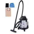 Produktbild: Scheppach Nass- Trockensauger WDV20-BE - 1200W | 20L Edelstahlbehälter | Ausblasfunktion | mit Zubehör - Schwarz