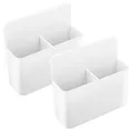 Produktbild: MoKo Magnetisch Markerhalterung, 2 Pack Magnet Ablage Whiteboard Stifthalter Schulbedarf für Schulleben Kühlschrank Whiteboard Schließfach und andere magnetische Oberflächen, Weiß