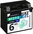 Produktbild: HeyVolt Motorradbatterie GEL 50616 BTZ7-S ersetzt YTZ7-S 12V 6Ah