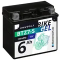 Produktbild: GEL Motorradbatterie 6Ah 12V 50616 BTZ7-S TTZ7-S YTZ7S-BS GEL12-7Z-S