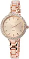 Produktbild: Excellanc Damen-Uhr Gliederarmband Metall Faltschließe Strass Analog Quarz 1800086 (roségoldfarbig roségoldfarbig)