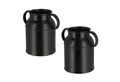 Produktbild: HAC24 Dekovase Deko Vase Blumenvase Tischvase Kanne (2 St), Milchkannen Form Schwarz Metall 15 x 11 cm