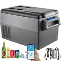 Produktbild: VEVOR 35 L Kompressor Kühlbox Edelstahl, Autokühlschrank 12/24 V DC & 220 V AC, Mini Kühlschrank Tragbar −20 °C bis 20 °C, Isolierbox Ideal für Auto Lkw Wohnmobil, Camping Urlaub