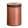 Produktbild: WÄSCHEBEHÄLTER WÄSCHEBOX WÄSCHEKORB WÄSCHE BEHÄLTER BAMBUS Ø40CM BAMBUSKORB NEU
