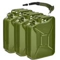 Produktbild: BW® Kraftstoffkanister Metall Benzinkanister 3x 20 Liter mit Ausgießer - Olivgrün - RAL 6003 - TÜV-geprüft und UN-Zulassung - Made in Europe