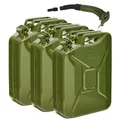 Produktbild: BW® Kraftstoffkanister Metall Benzinkanister 3x 20 Liter mit Ausgießer - Olivgrün - RAL 6003 - TÜV-geprüft und UN-Zulassung - Made in Europe