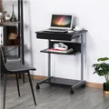 Produktbild: Schreibtisch Computertisch Laptoptisch Bürotisch PC Tisch mit 4 Rollen schwarz