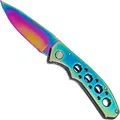Produktbild: Budoten Haller Taschenmesser Rainbow 8,5 cm Edelstahl Klinge, Regenbogenfarben Griff, Liner Lock, 85 mm, Faltbar, Unisex, Wiederverwendbar