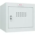 Produktbild: Phoenix Stahl Schließfach 1 Tür Schlüsselschloss 400 x 400 x 365 mm Grau