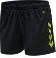 Produktbild: hummel Sporthose hmlCORE XK Poly Shorts (robuster Doppelstrick, ohne Seitentaschen) kurz schwarz/limegrün Damen, Größe: L