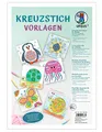 Produktbild: Ursus 21410099 - Kreuzstichvorlagen, 8 Blatt, 48 Kreuzstichkarten in 24 verschiedenen Motiven, ca. 9 x 9 cm, aus Fotokarton 300 g/qm, gelasert, DIN A4, inklusive Bastelanleitung, für Kinder
