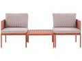 Produktbild: Lounge-Set mit Couchtisch orange Aluminium modulares 2-Sitzer Sofa-Set Terracina