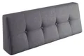 Produktbild: sunnypillow Rückenkissen Palettenkissen gesteppt Rückenkissen 120x40x20/10cm, Grau