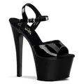 Produktbild: Pleaser SKY-309, Damen Plateau Pumps, Schwarz (Blk Pat/Blk), 43