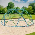 Produktbild: VESKA Klettergerüst DomeClimber Kinder Metall Kletterkuppel Geodome (12FT - 360cm, blau/grün)