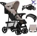 Produktbild: Lionelo Emma Buggy klein zusammenklappbar Kinderwagen mit Liegeposition Beige Latte