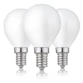 Produktbild: hellum E14 LED warmweiss Glühbirne im 3er-Set, LED warmweiß mit 2,5W ersetzt Glühbirne E14 25W, mit 2700K und 250lm, Leuchtmittel in Tropfenform G45 208207