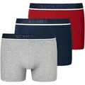 Produktbild: Schiesser Boxer 95/5 (3er-Pack) mit sportlichem Logo-Webgummibund blau|grau|rot 8