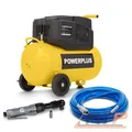Produktbild: POWERPLUS DRUCKLUFTKOMPRESSOR ÖLFREI + ENVA RATSCHENSCHRAUBER + BGS SCHLAUCH 10m
