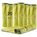 Produktbild: BigDean 20 Rollen Gelber Sack, Gelbe Säcke 90 Liter HDPE Gelb 13 Stück pro Rolle, insgesamt 260 Stück - ca. 60x87 cm plus 5 cm Umschlag 15my