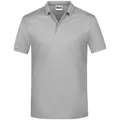 Produktbild: James & Nicholson Poloshirt Pique Herren Kurzarm Basic Baumwolle grau 5XL
