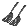 Produktbild: Westmark Pfannenwender, 2 Stück, Breite Auflagefläche und speziell abgeflachte Kante, Kunststoff, Gentle, Schwarz, 283722E3, 310 x 93 x 35 mm