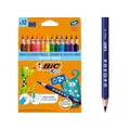 Produktbild: BIC Kids Buntstifte ECOlutions Evolution, Farbstifte Kinder, Ergonomische Dreikant-Malstifte zum Malen in 12 Farben, im Karton Etui, ab 2 Jahre