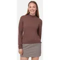Produktbild: DANISH ENDURANCE Rundhalspullover Premium Knit Pullover Merino Wool Cashmere Damen Jumper, luxuriöser Mock Neck Pullover braun M