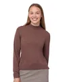 Produktbild: DANISH ENDURANCE Merinowolle Pullover mit Kaschmir, Strickpullover mit Rundhalsausschnitt Damen, Wollpullover Damen, Braun, M