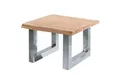 Produktbild: FINEBUY Couchtisch FB49684 Akazie Wohnzimmertisch Holz Massiv Baumkante Sofatisch (58x40x60 cm Akazie Massivholz Metall Quadratisch), Kleiner Wohnzimmertisch, Sofatisch Baumkante