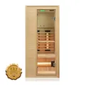Produktbild: Dewello Infrarotkabine Infrarotsauna CALGARY 90cm x 90cm inkl. 4 Vollspektrumstrahler, Farblichtherapie, LED