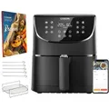 Produktbild: Cosori Smart 5,5-Liter Heißluftfritteuse mit Spießgestell - Schwarz