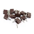 Produktbild: WITTKOWARE Zubehör zur Krippen-/Puppenstuben-Elektrifizierung (Zwergstecker-Set, 2-polig, braun, 10 Stück)