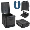 Produktbild: Montafox Faltbare Campingtoilette max 150 kg Mobile Toilette WC Klapptoilette Trockentrenntoilette 12 Toilettenbeuteln - Farbe: grau/schwarz