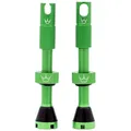 Produktbild: Peaty's X Chris King MK2 Tubeless Ventil Presta - Integrierter Speichenschlüssel & Ventilkernentfernungskappen, Mountainbike, Rennrad Fahrrad Reifen, Kompatibel einfügen, 7075 Aluminium - 42mm Smaragd