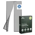 Produktbild: Nematek - Fliegengitter Tür 90x210 cm - hochwertige Fliegengitter Tür Magnet für Balkontür, Terrassentür oder Wintergarten - schwarze Fliegengitter Balkontür ohne Bohren mit starken Magneten