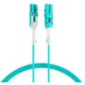 Produktbild: Duplex Patchkabel Push/Pull LC-LC OM3 -- 2m LSZH 3mm aqua Glasfaserverkabelung Glasfaser OM3