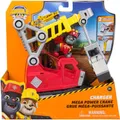 Produktbild: Rubble & Crew - Chargers 2-in-1 Mega Kran, Spielfahrzeug mit abnehmbarer Baggerkralle, Presslufthammer und Charger Hundefigur