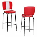 Produktbild: 2er Set Barhocker American Diner Barstuhl 50er Jahre Retro Stuhl US Doppelpack