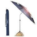 Produktbild: Sonnenschirm Strand 220 cm Windfest Stabil Strandschirm Groß Klein Leicht für...