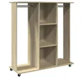 Produktbild: vidaXL Stoffschrank Kleiderständer mit Rollen Sonoma-Eiche 102x38x110 cm (1-St)