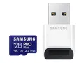 Produktbild: Samsung 128 GB PRO Plus MicroSD-Karte mit SD-Adapter, Blau | Samsung