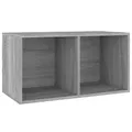 Produktbild: vidaXL Schallplatten Box, Aufbewahrungsbox mit viel Stauraum, Schallplattenkiste für Büro Schlafzimmer, Nachttisch Aktenschrank, Grau Sonoma Holzwerkstoff